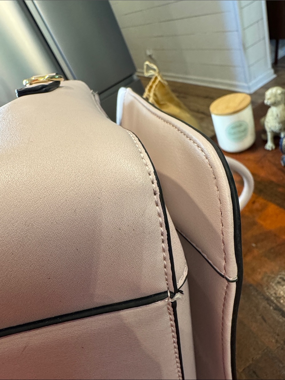 Andrew Marc Pale Pink Floral Perforated Satchel - Picture 14 of 16
